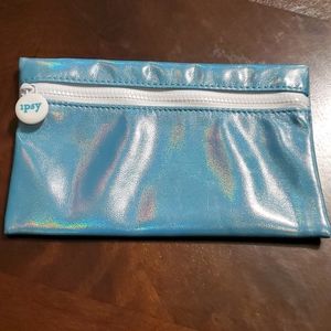 Metallic Blue Ipsy Make Up Bag